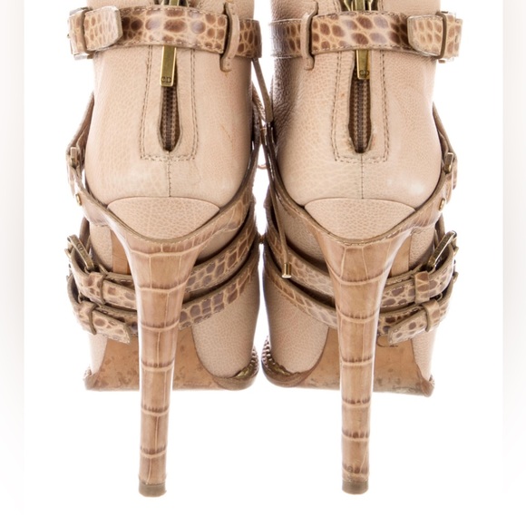 DIOR $1400 GUETRE STILETTO PLATFORM ANKLE BOOT NUDE US SZ 6 EU 36 - Picture 3 of 6